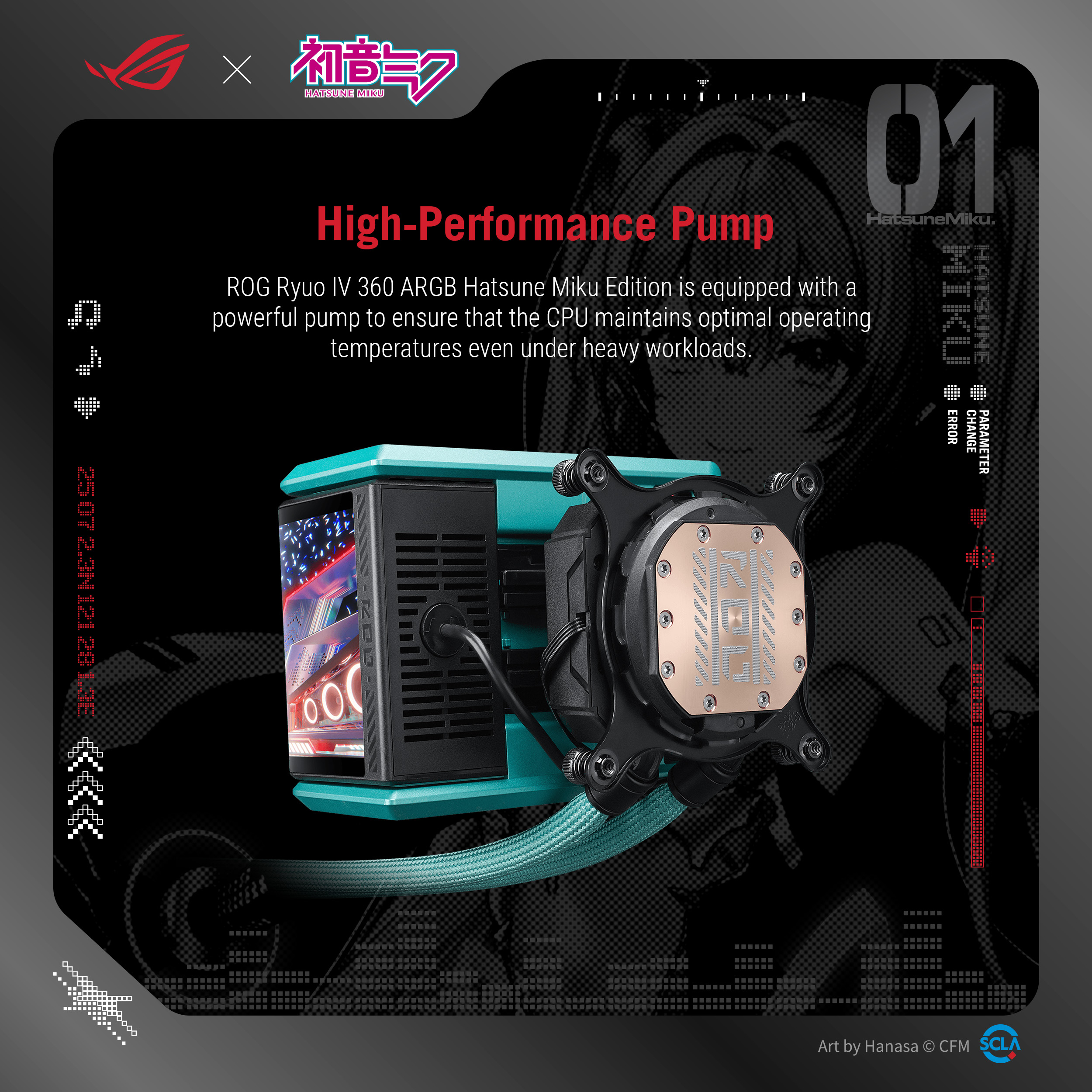 ASUS ROG RYUO IV 360 ARGB Hatsune Miku Edition with curved 6.67